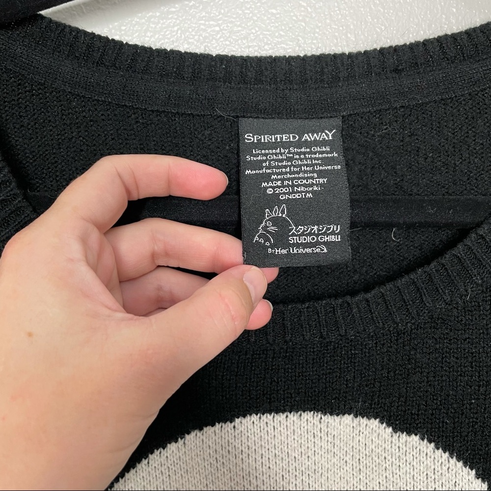 Studio Ghibli Her Universe Spirited Away No Face Sweater Large - Picture 4 of 5
